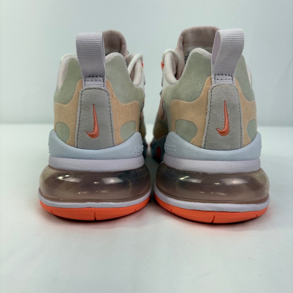 Nike Air Max 270 React Women's Sneakers Summit White Crimson Tint Size 5 - Picture 2 of 12